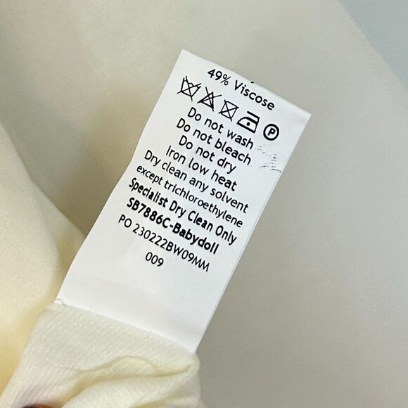 HOUSE OF CB Babydoll Halter Long Sleeve Minidress in Ivory Size X-Small - Picture 8 of 14